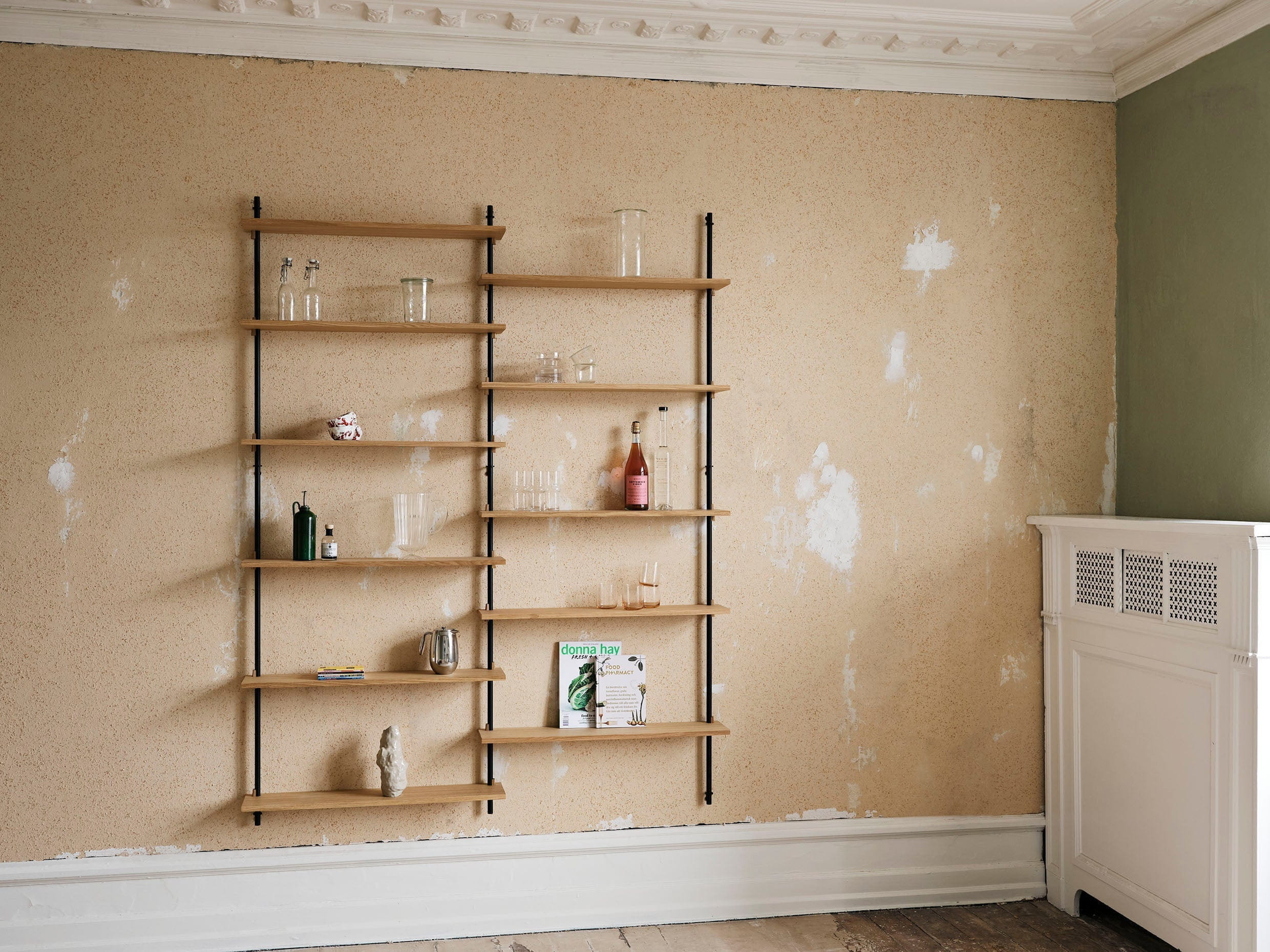 [product_category]-Moebe Wall Shelving Ws.85.2, Oak/Black-Moebe-5713520005183-WS.85.2.OA.BL-MOE-12