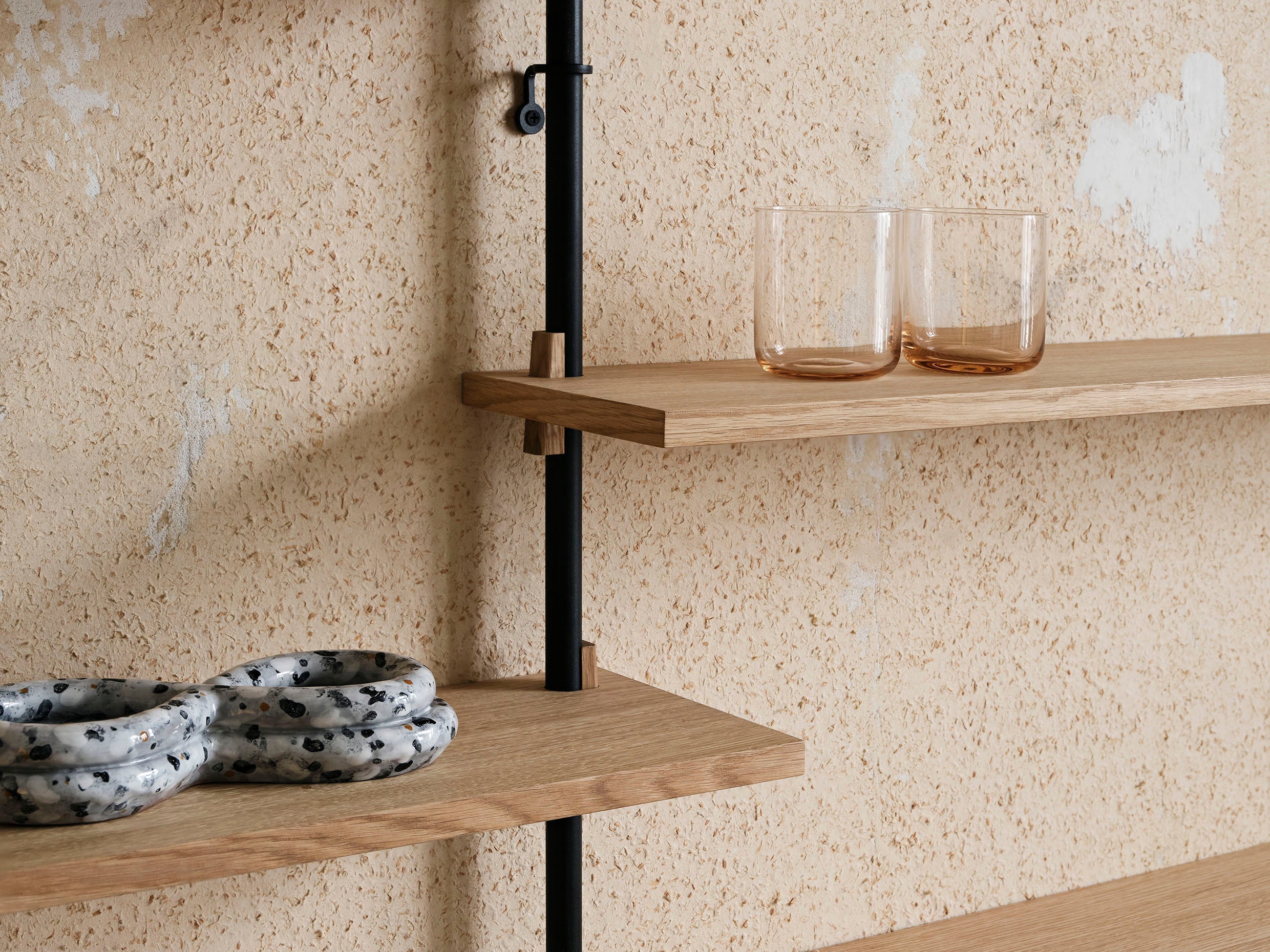 [product_category]-Moebe Wall Shelving Ws.85.2, Oak/Black-Moebe-5713520005183-WS.85.2.OA.BL-MOE-21