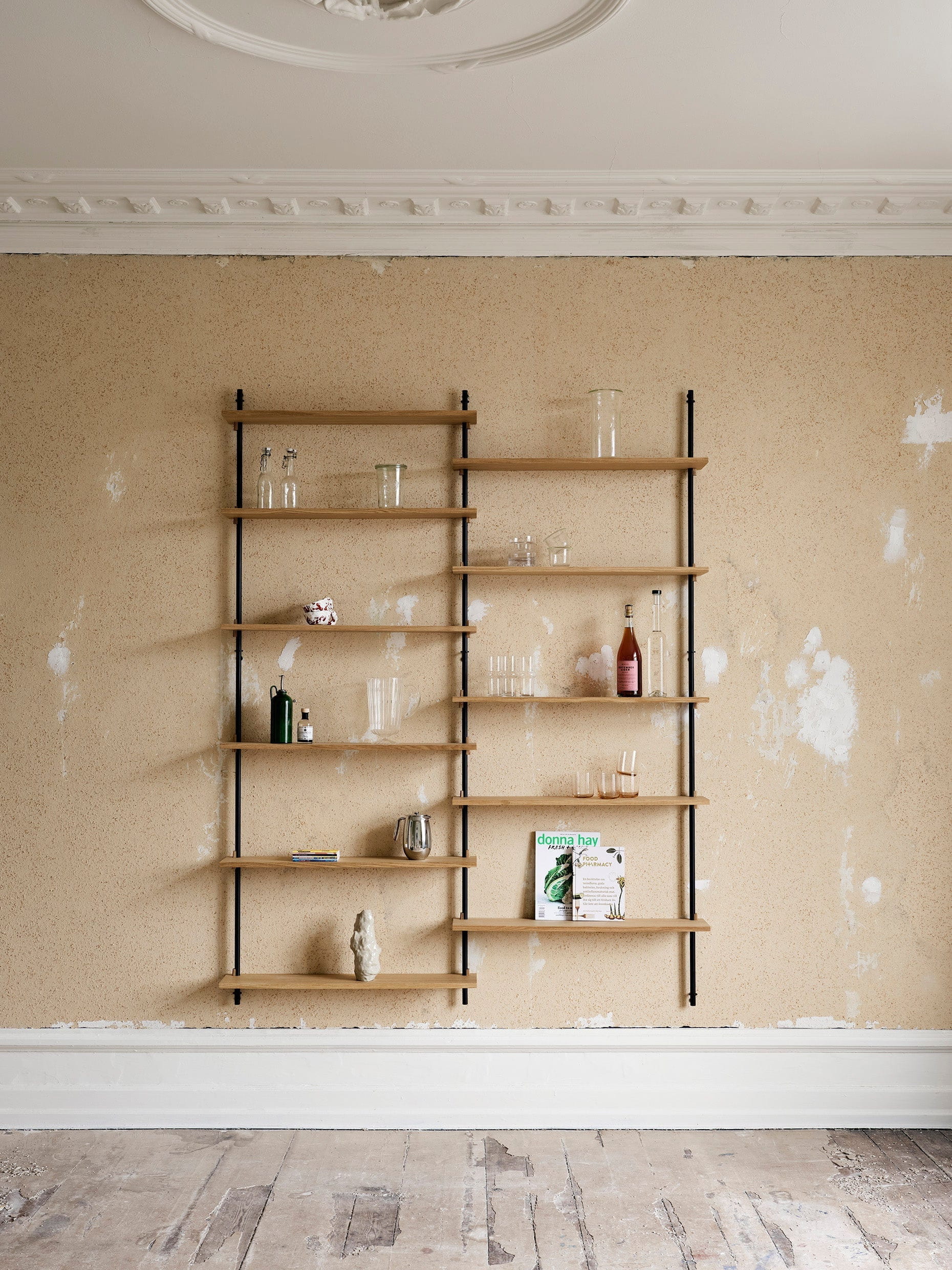 [product_category]-Moebe Wall Shelving Ws.85.2, Oak/Black-Moebe-5713520005183-WS.85.2.OA.BL-MOE-4