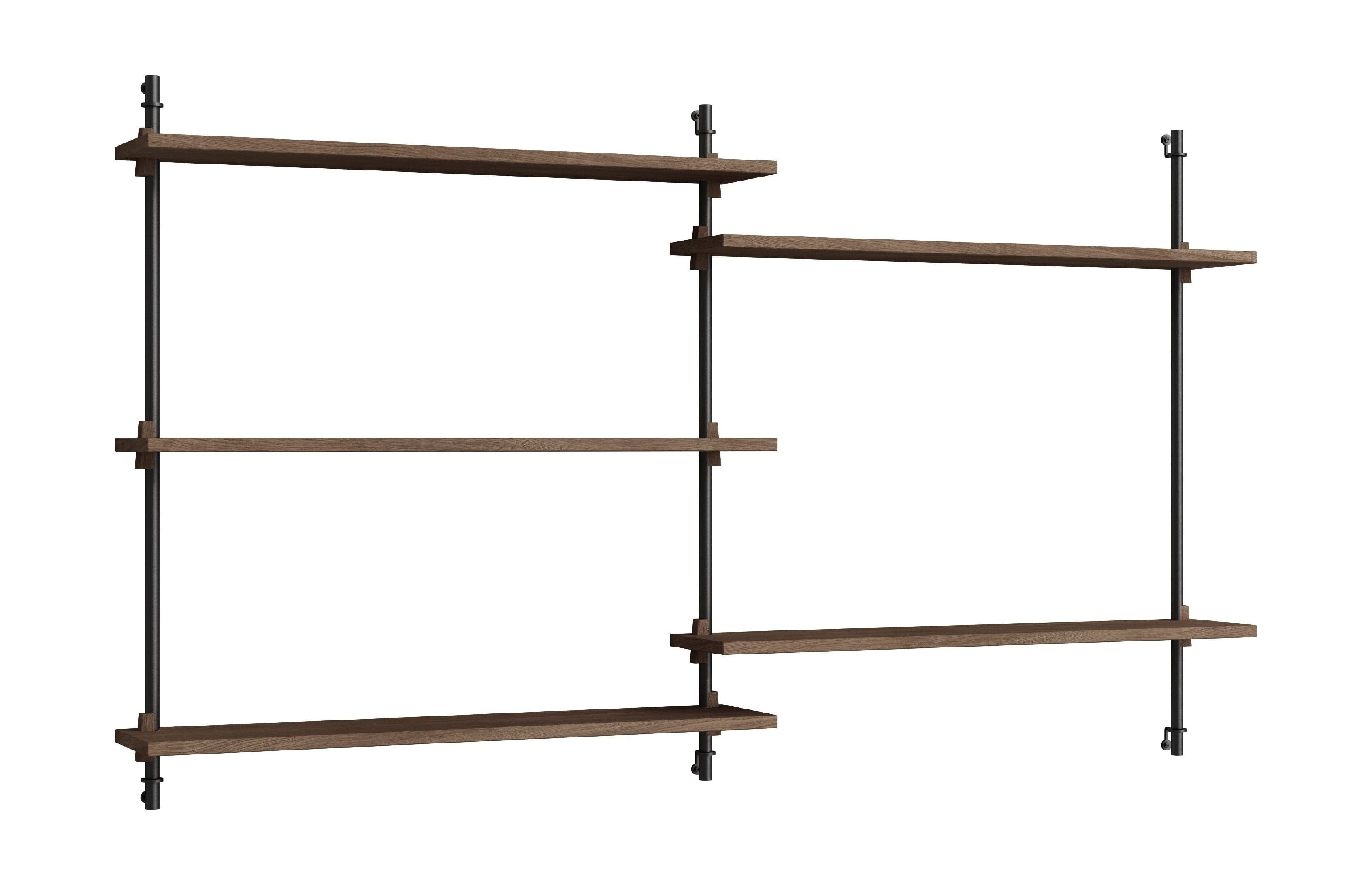 [product_category]-Moebe Wall Shelving Ws.85.2, Smoked Oak/Black-Moebe-5713520011535-WS.85.2.SO.BL-MOE-3