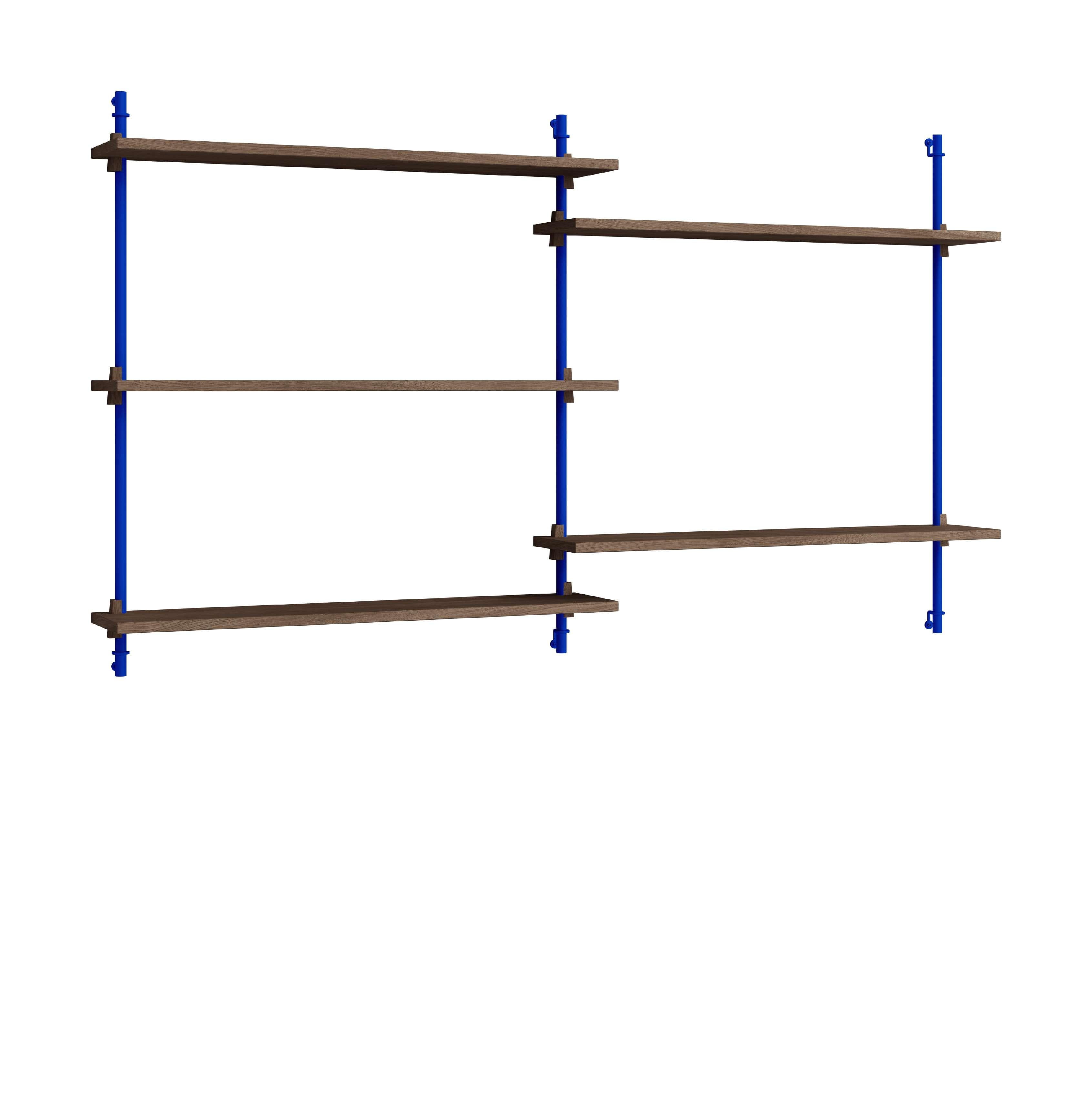 [product_category]-Moebe Wall Shelving Ws.85.2, Smoked Oak/Deep Blue-Moebe-5713520014697-WS.85.2.SO.DB-MOE-5