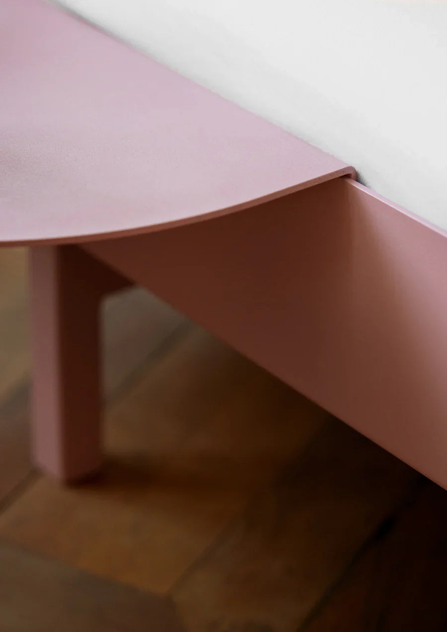 Moebe postel s 2 nočními stoly 90 180 cm, Dusty Rose