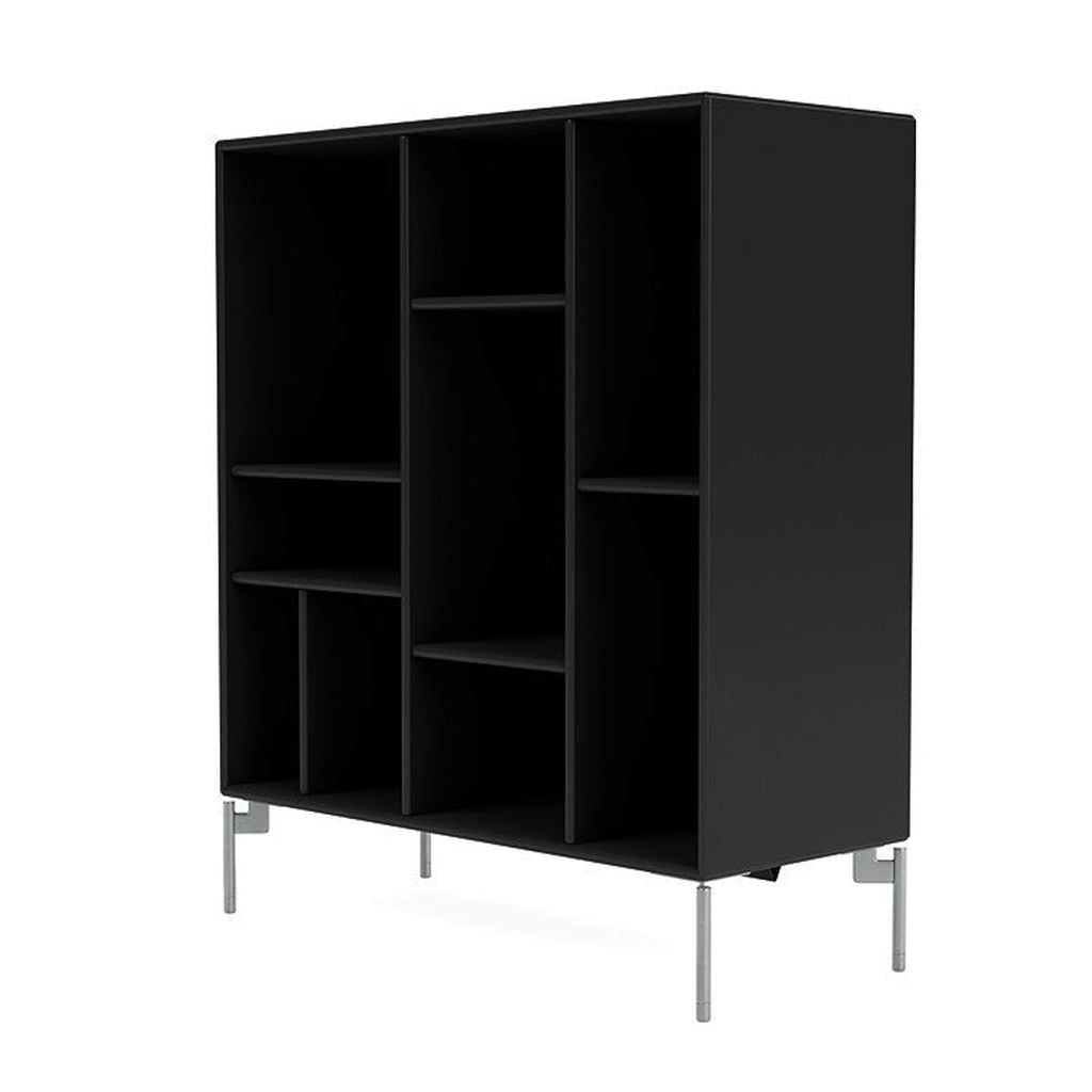 [product_category]-Montana Compile Decorative Shelf With Legs, Black/Matt Chrome-Montana Furniture-5714322596725-0COMPILE-05-01-MON-1