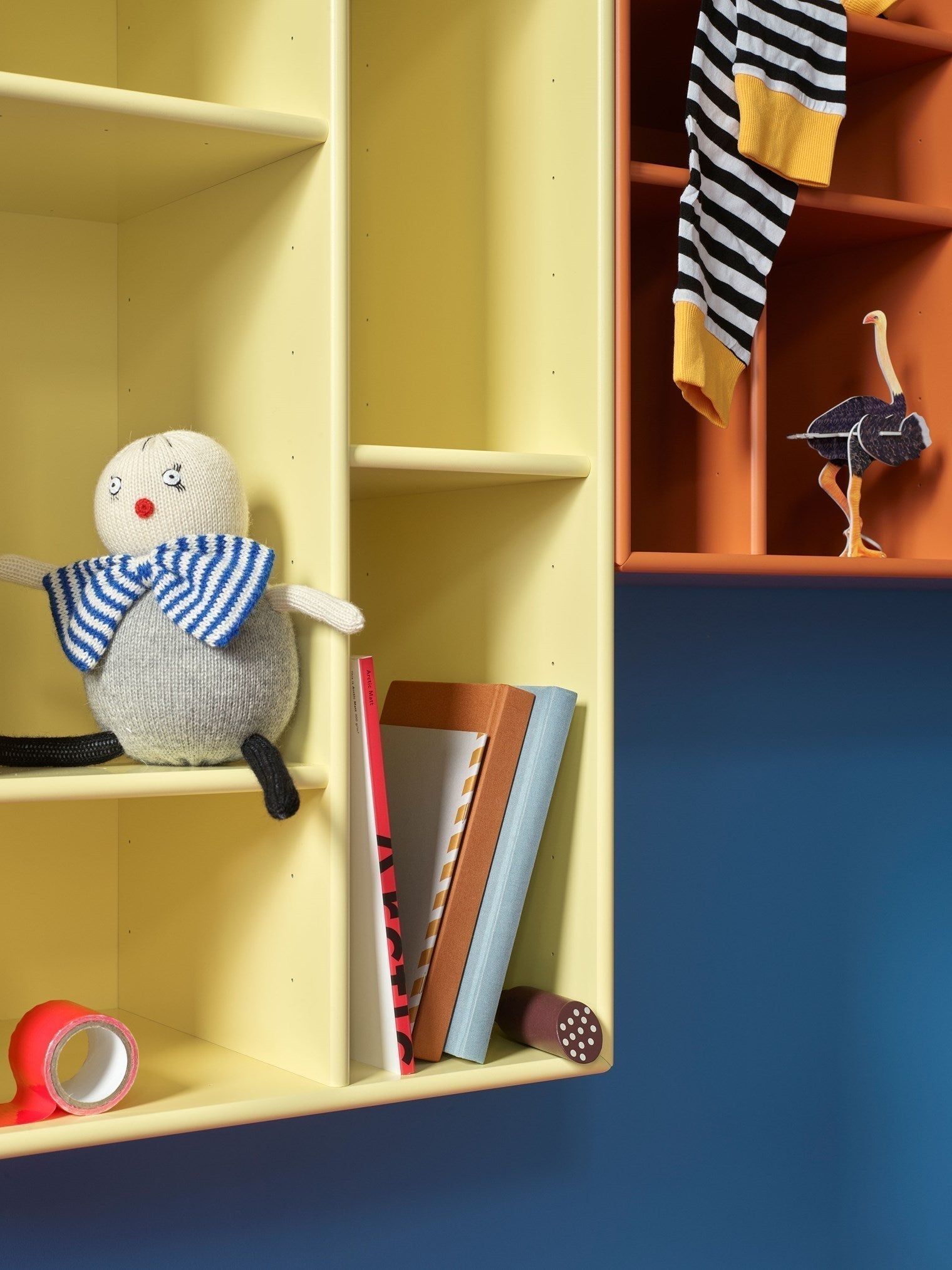 [product_category]-Montana Compile Decorative Shelf With Legs, Clay/Snow White-Montana Furniture-5715288344757-0COMPILE-168-02-MON-5