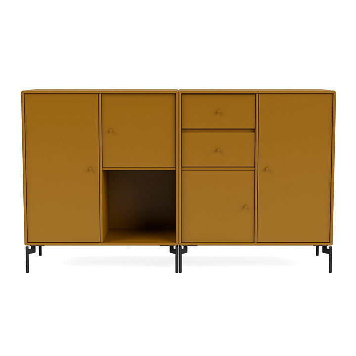 [product_category]-Montana Couple Sideboard With Legs, Amber/Black-Montana Furniture-5714322613699-00COUPLE-142-03-MON-2