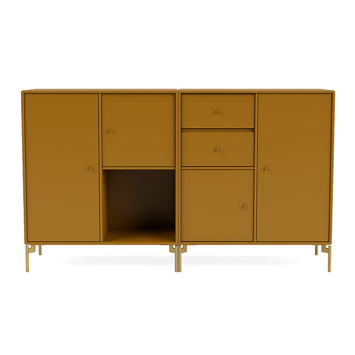 [product_category]-Montana Couple Sideboard With Legs, Amber/Brass-Montana Furniture-5714322613743-00COUPLE-142-09-MON-2
