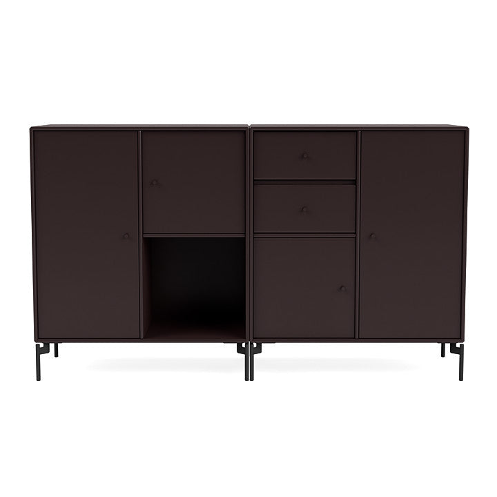 [product_category]-Montana Couple Sideboard With Legs, Balsamic/Black-Montana Furniture-5714322614979-00COUPLE-160-03-MON-2