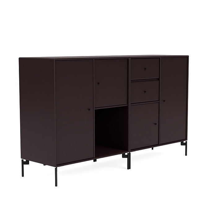 [product_category]-Montana Couple Sideboard With Legs, Balsamic/Black-Montana Furniture-5714322614979-00COUPLE-160-03-MON-3