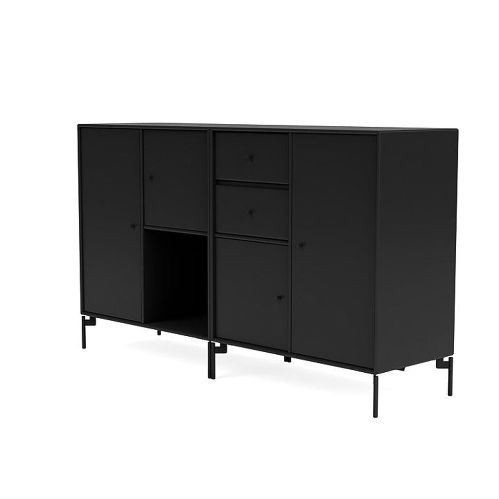 [product_category]-Montana Couple Sideboard With Legs, Black/Black-Montana Furniture-5714322613149-00COUPLE-05-03-MON-1