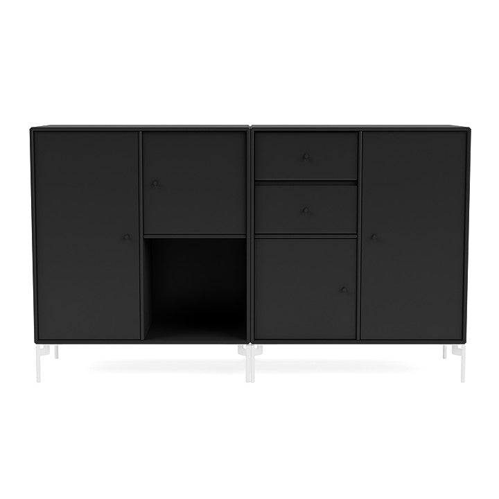 [product_category]-Montana Couple Sideboard With Legs, Black/Snow White-Montana Furniture-5714322613132-00COUPLE-05-02-MON-2