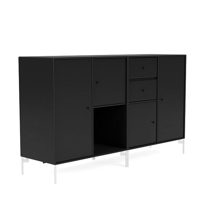 [product_category]-Montana Couple Sideboard With Legs, Black/Snow White-Montana Furniture-5714322613132-00COUPLE-05-02-MON-3