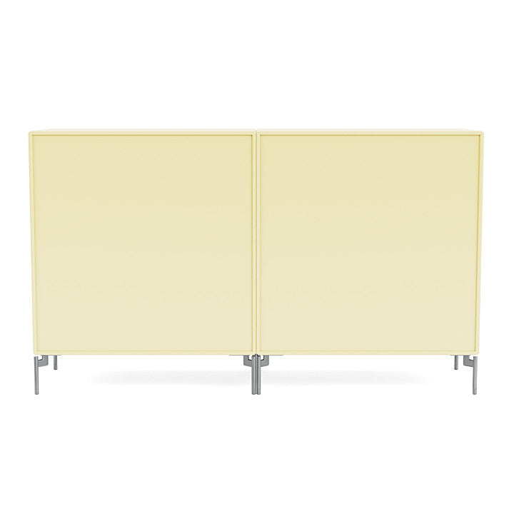 [product_category]-Montana Couple Sideboard With Legs, Camomile/Matt Chrome-Montana Furniture-5714322614870-00COUPLE-159-01-MON-4