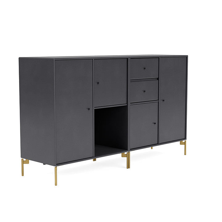 [product_category]-Montana Couple Sideboard With Legs, Carbon Black/Brass-Montana Furniture-5714322615563-00COUPLE-36-09-MON-3