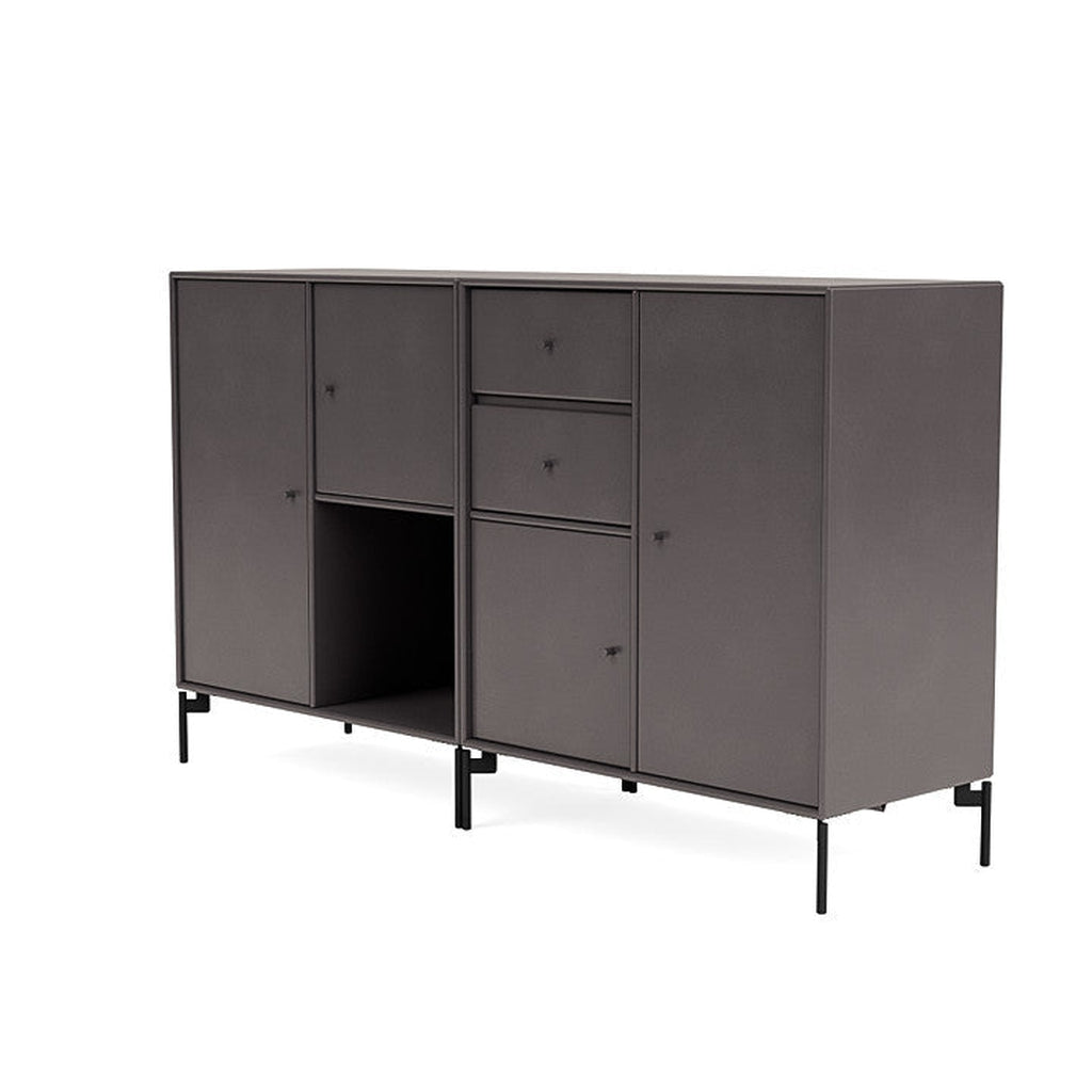 [product_category]-Montana Couple Sideboard With Legs, Coffee/Black-Montana Furniture-5714322615440-00COUPLE-35-03-MON-1