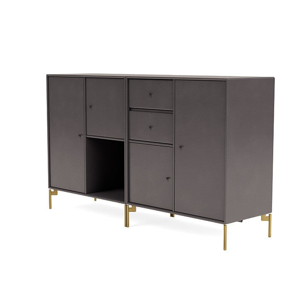 [product_category]-Montana Couple Sideboard With Legs, Coffee/Brass-Montana Furniture-5714322615495-00COUPLE-35-09-MON-1