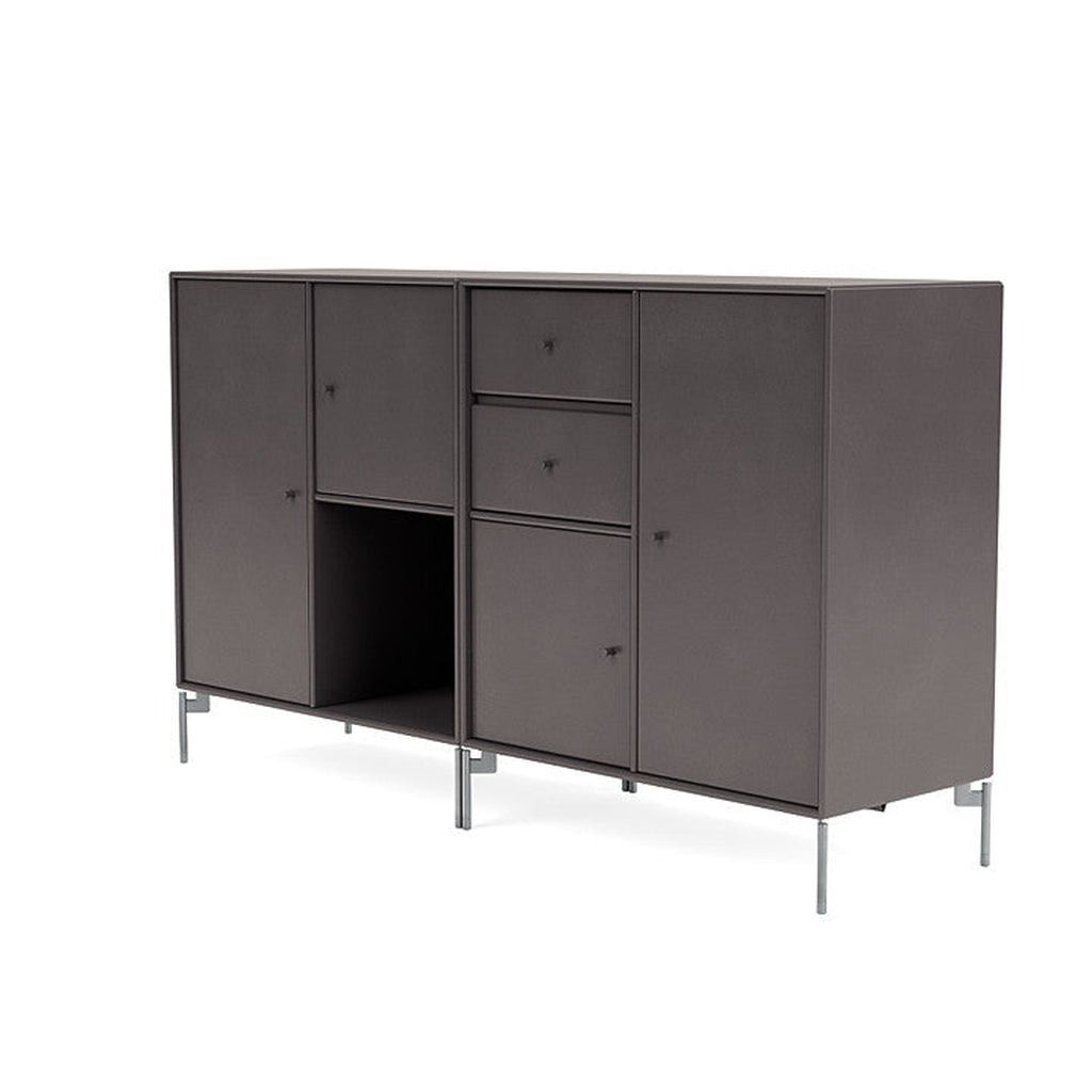 [product_category]-Montana Couple Sideboard With Legs, Coffee/Matt Chrome-Montana Furniture-5714322615426-00COUPLE-35-01-MON-1