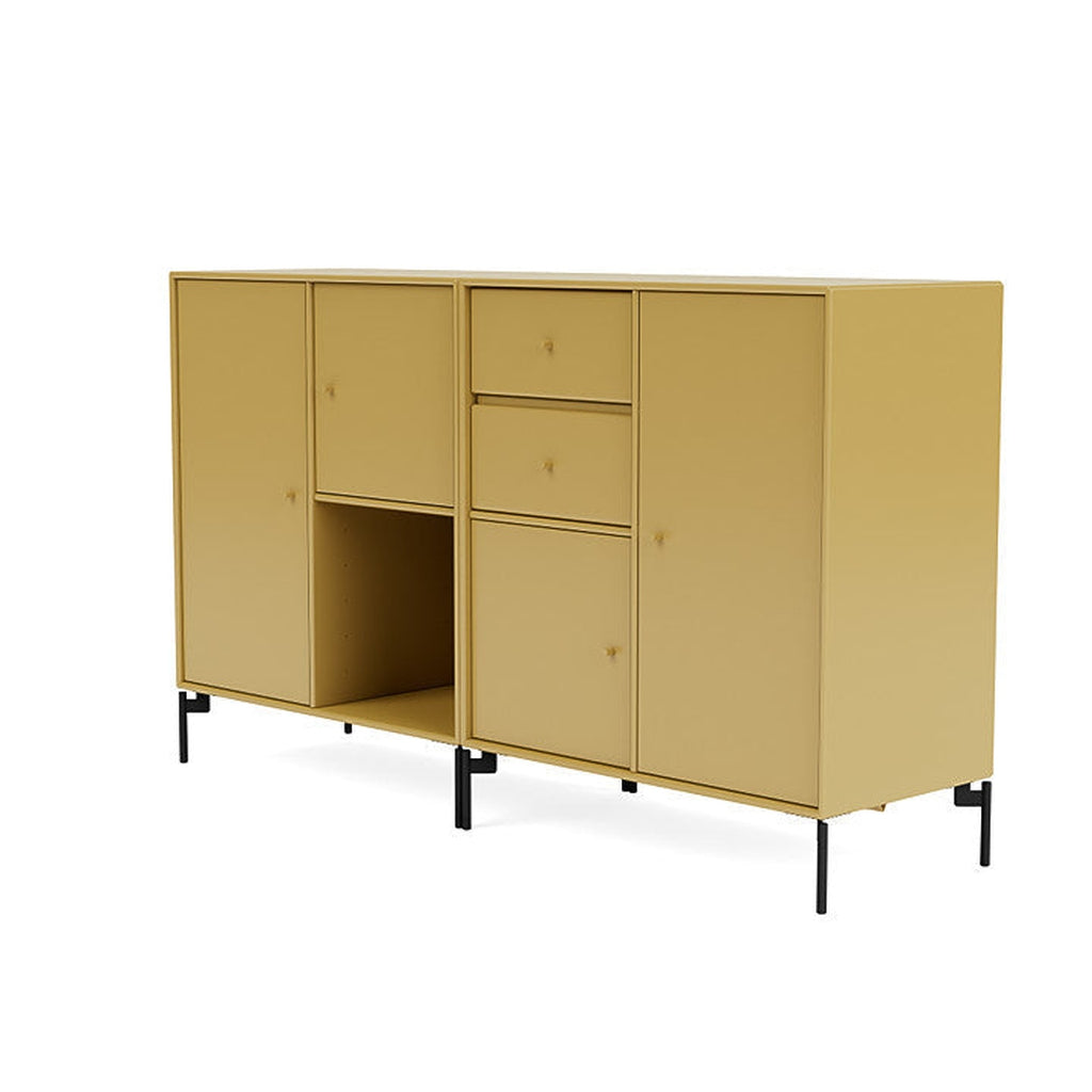 [product_category]-Montana Couple Sideboard With Legs, Cumin/Black-Montana Furniture-5714322614733-00COUPLE-157-03-MON-1