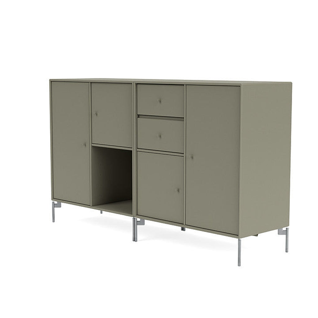 [product_category]-Montana Couple Sideboard With Legs, Fennel/Matt Chrome-Montana Furniture-5714322613835-00COUPLE-144-01-MON-1