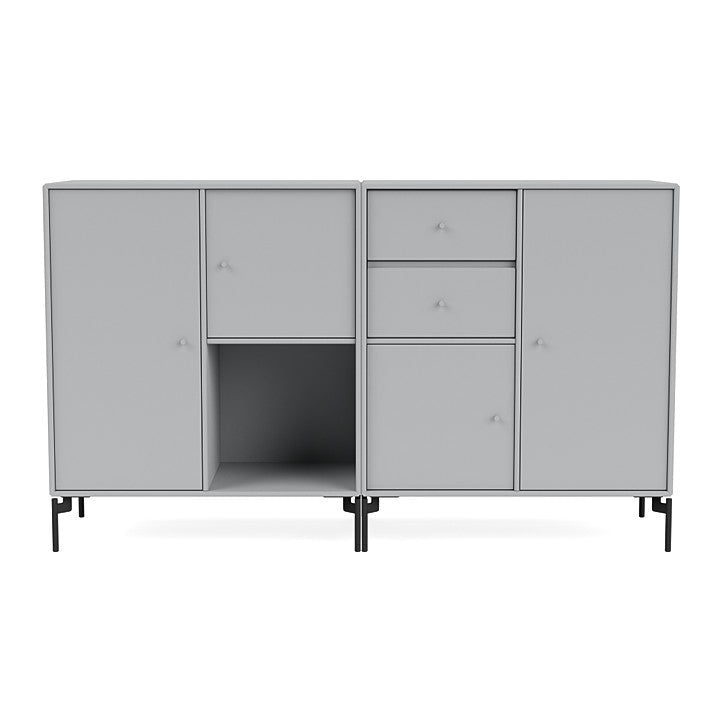 [product_category]-Montana Couple Sideboard With Legs, Fjord/Black-Montana Furniture-5714322613064-00COUPLE-02-03-MON-2