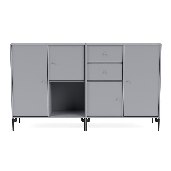 [product_category]-Montana Couple Sideboard With Legs, Graphic/Black-Montana Furniture-5714322613224-00COUPLE-100-03-MON-2