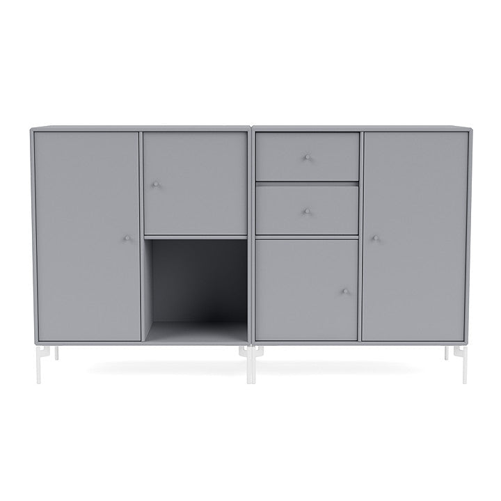 [product_category]-Montana Couple Sideboard With Legs, Graphic/Snow White-Montana Furniture-5714322613217-00COUPLE-100-02-MON-2