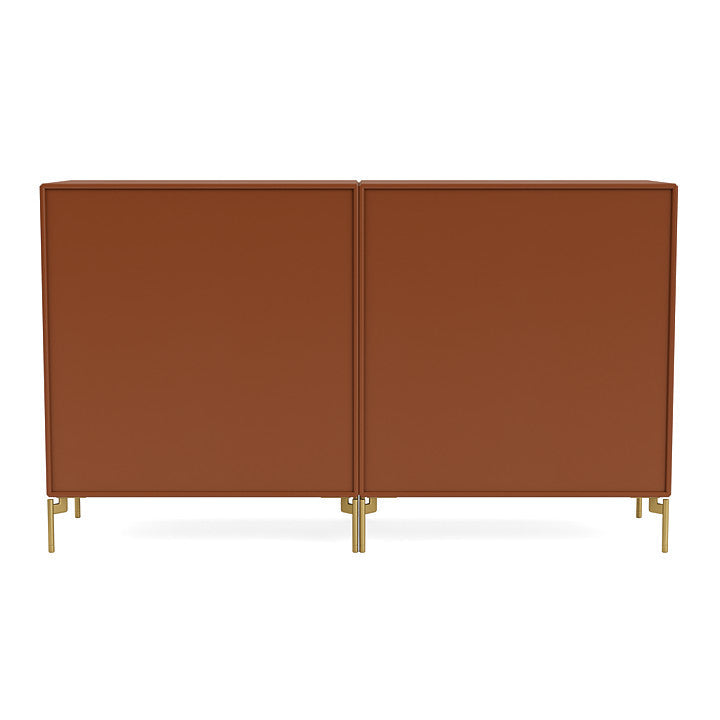 [product_category]-Montana Couple Sideboard With Legs, Hazelnut/Brass-Montana Furniture-5714322614061-00COUPLE-146-09-MON-4