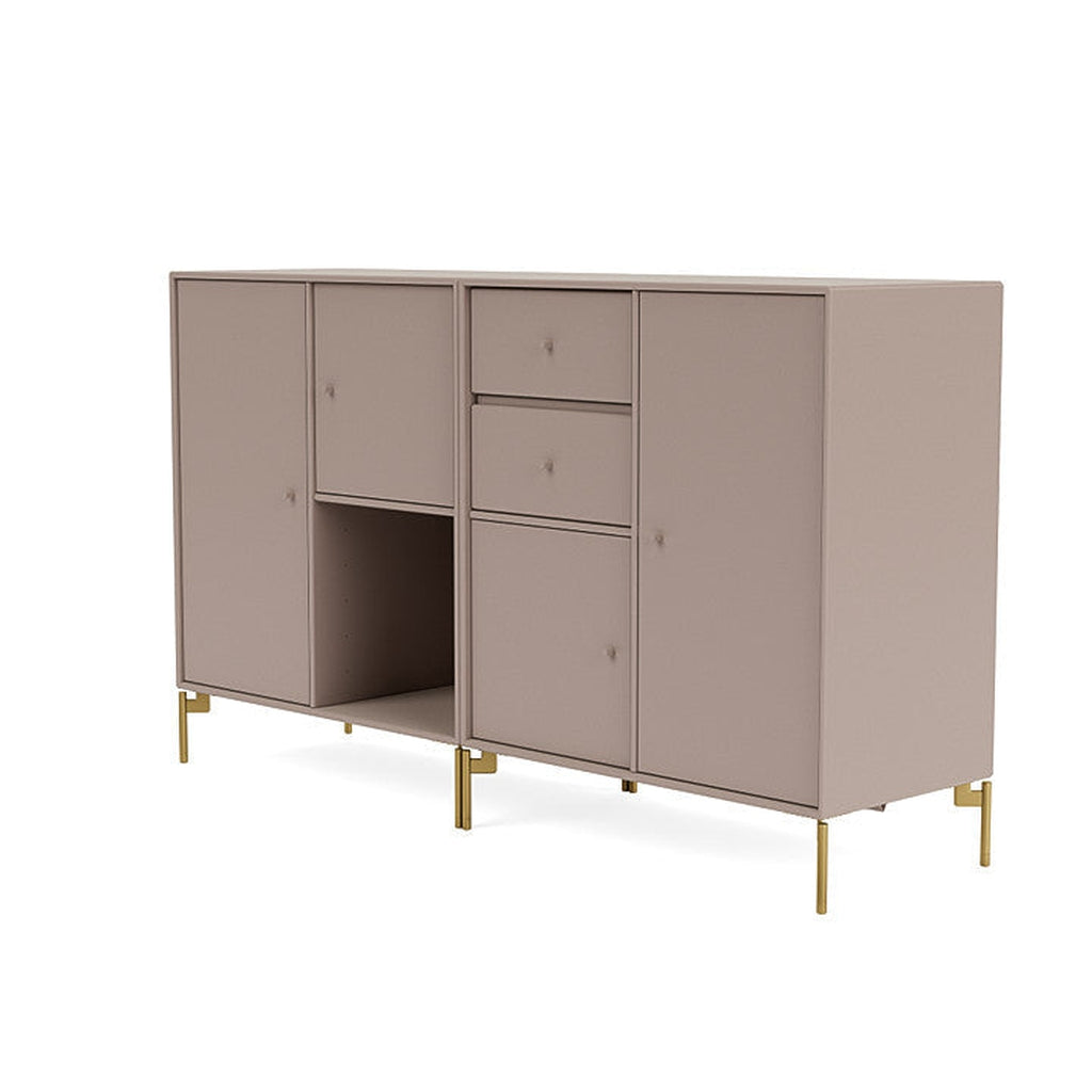 [product_category]-Montana Couple Sideboard With Legs, Mushroom Brown/Brass-Montana Furniture-5714322203968-00COUPLE-137-09-MON-1
