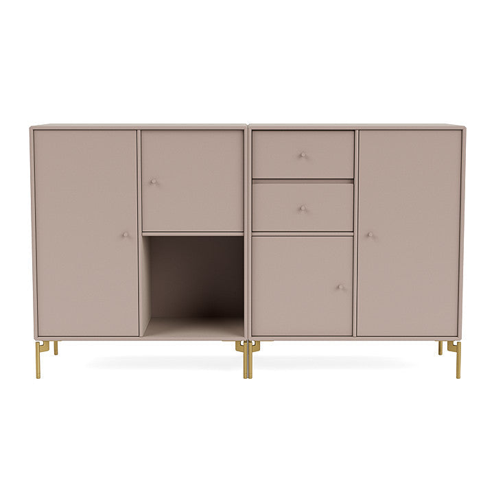 [product_category]-Montana Couple Sideboard With Legs, Mushroom Brown/Brass-Montana Furniture-5714322203968-00COUPLE-137-09-MON-2
