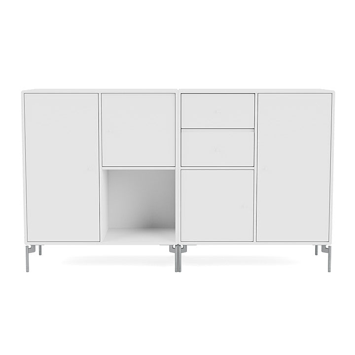 [product_category]-Montana Couple Sideboard With Legs, New White/Matt Chrome-Montana Furniture-5714322203739-00COUPLE-101-01-MON-2