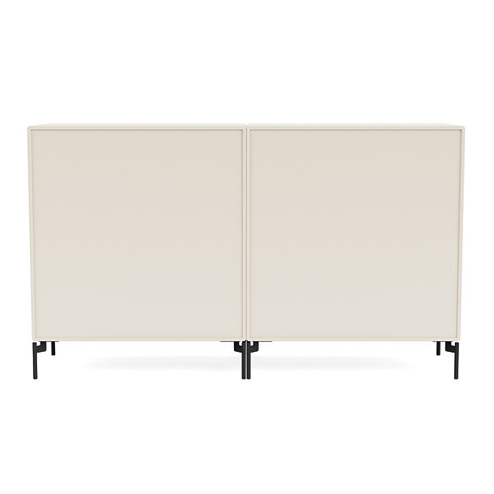 [product_category]-Montana Couple Sideboard With Legs, Oat/Black-Montana Furniture-5714322614818-00COUPLE-158-03-MON-4