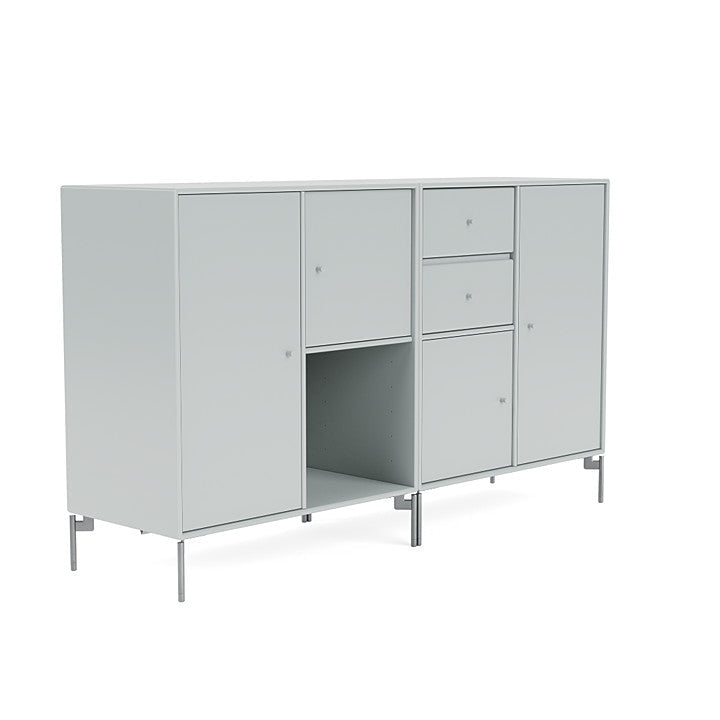 [product_category]-Montana Couple Sideboard With Legs, Oyster/Matt Chrome-Montana Furniture-5714322614634-00COUPLE-156-01-MON-3