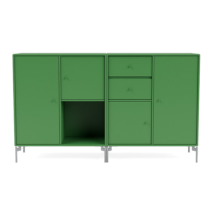 [product_category]-Montana Couple Sideboard With Legs, Parsley/Matt Chrome-Montana Furniture-5714322614399-00COUPLE-152-01-MON-2