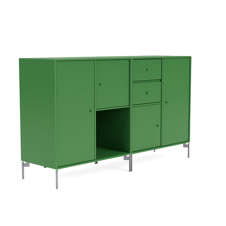 [product_category]-Montana Couple Sideboard With Legs, Parsley/Matt Chrome-Montana Furniture-5714322614399-00COUPLE-152-01-MON-3