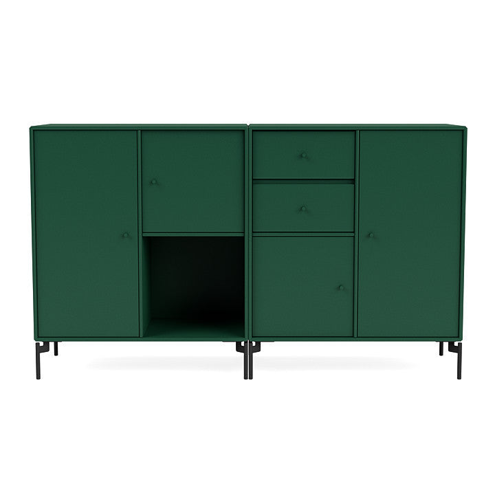 [product_category]-Montana Couple Sideboard With Legs, Pine/Black-Montana Furniture-5714322613309-00COUPLE-136-03-MON-2