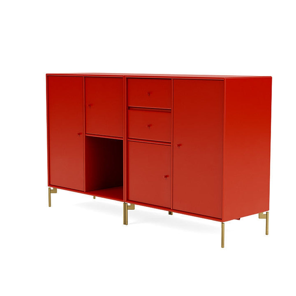 [product_category]-Montana Couple Sideboard With Legs, Rosehip/Brass-Montana Furniture-5714322613989-00COUPLE-145-09-MON-1