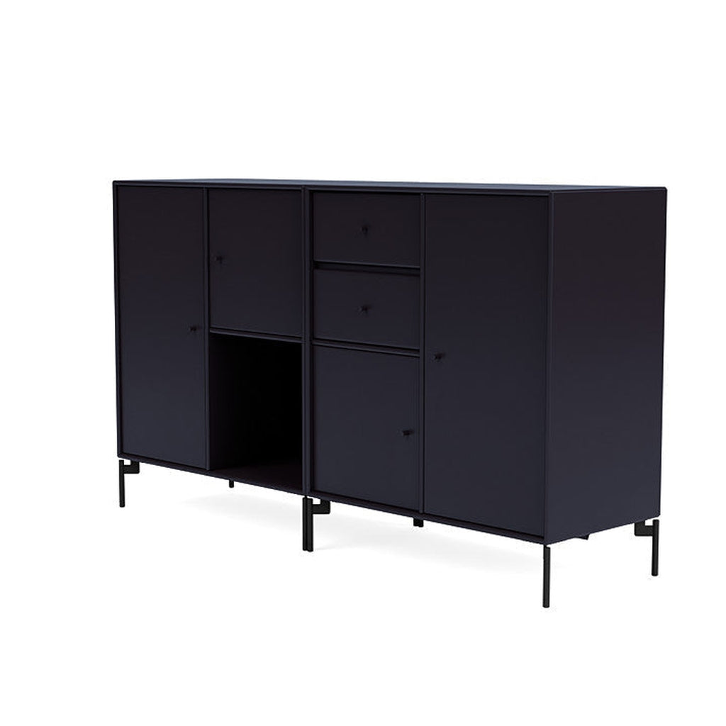 [product_category]-Montana Couple Sideboard With Legs, Shadow/Black-Montana Furniture-5714322614092-00COUPLE-147-03-MON-1