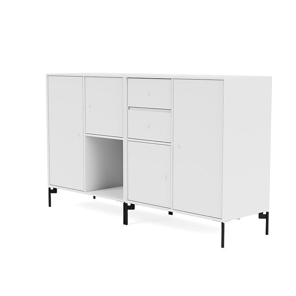 [product_category]-Montana Couple Sideboard With Legs, Snow White/Black-Montana Furniture-5714322615594-00COUPLE-38-03-MON-1