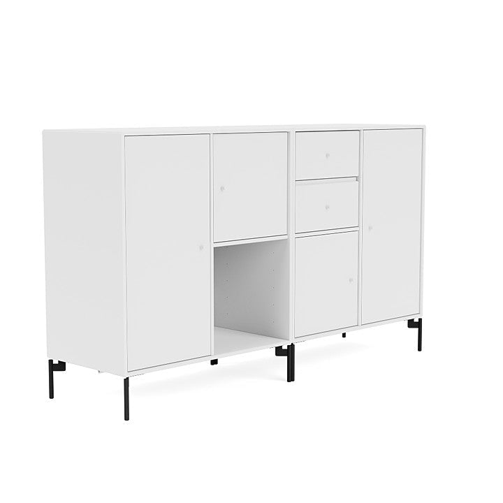 [product_category]-Montana Couple Sideboard With Legs, Snow White/Black-Montana Furniture-5714322615594-00COUPLE-38-03-MON-3