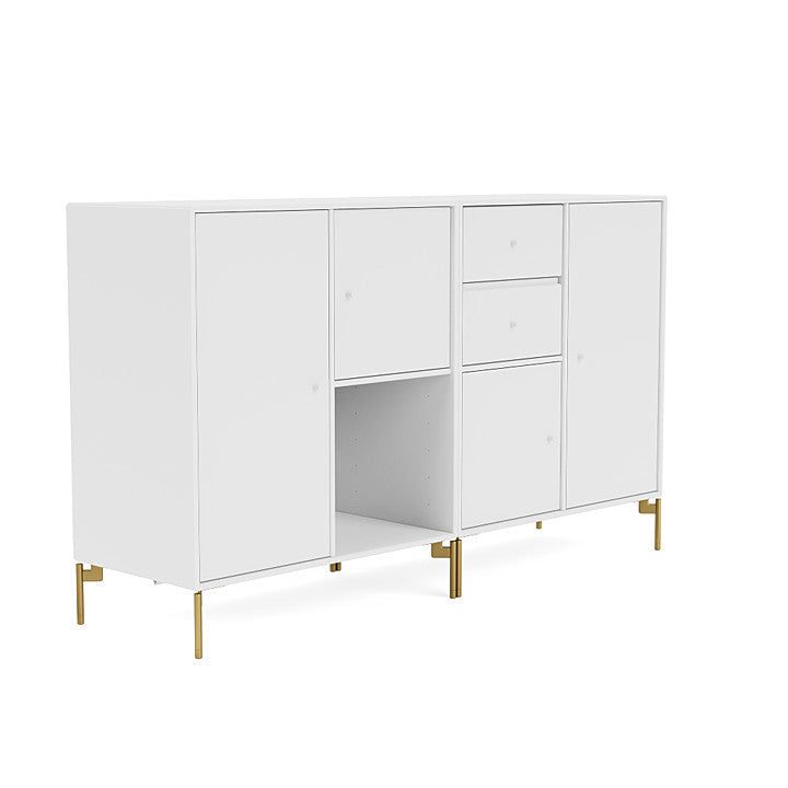 [product_category]-Montana Couple Sideboard With Legs, Snow White/Brass-Montana Furniture-5714322615648-00COUPLE-38-09-MON-3
