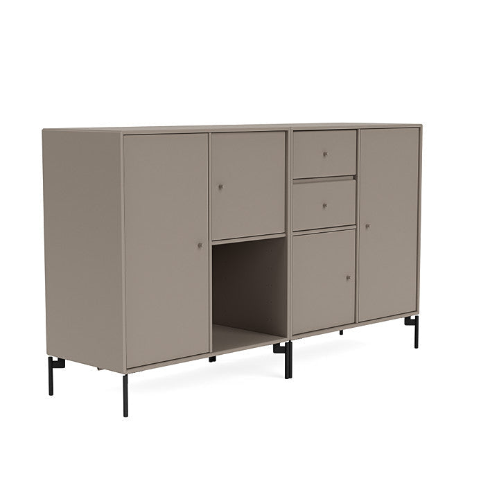 [product_category]-Montana Couple Sideboard With Legs, Truffle/Black-Montana Furniture-5714322613613-00COUPLE-141-03-MON-3