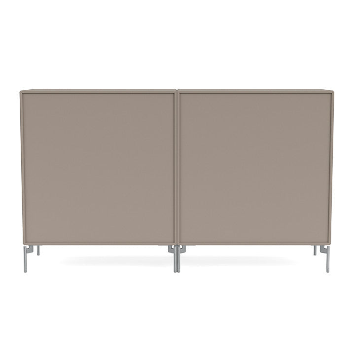 [product_category]-Montana Couple Sideboard With Legs, Truffle/Matt Chrome-Montana Furniture-5714322613590-00COUPLE-141-01-MON-4