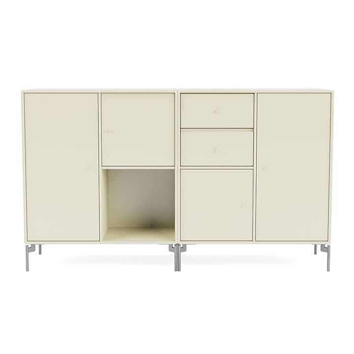 [product_category]-Montana Couple Sideboard With Legs, Vanilla/Matt Chrome-Montana Furniture-5714322203975-00COUPLE-150-01-MON-2