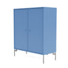 Pokrývá skříň Montana s nohama, Azure Blue/Matt Chrome