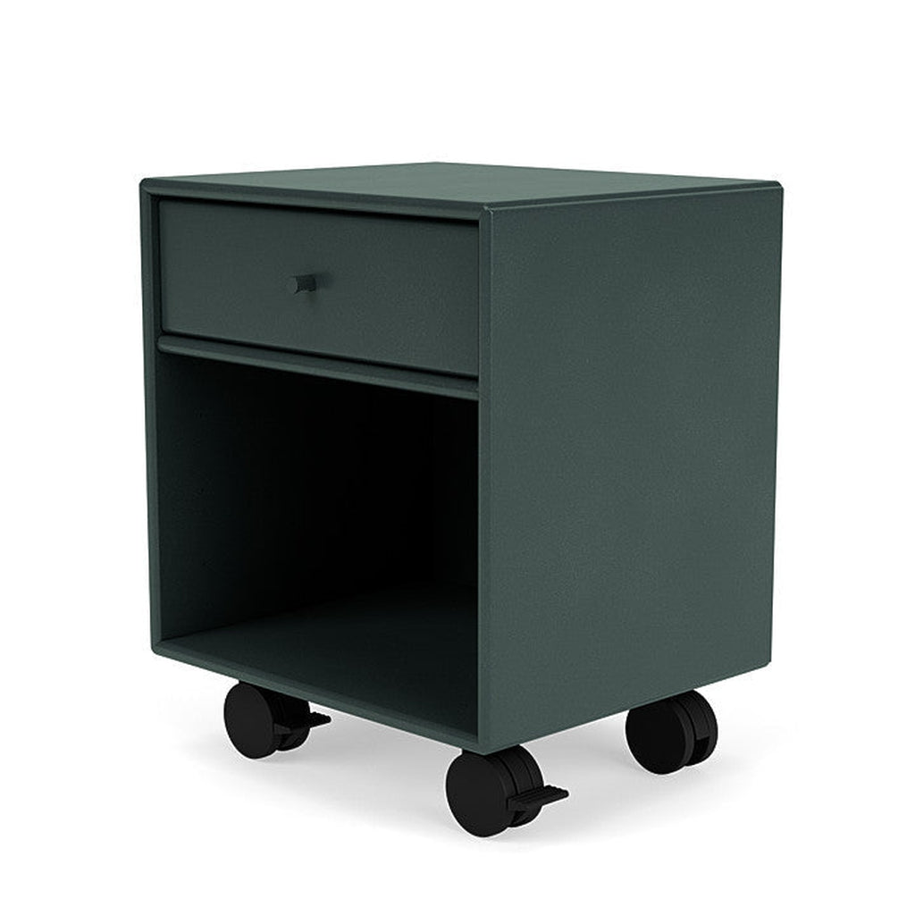 [product_category]-Montana Dream Nightstand With Castors, Black Jade-Montana Furniture-5714322381833-000DREAM-163-05-MON-1