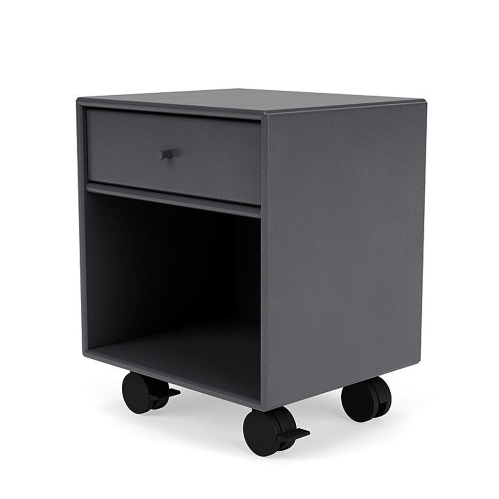 [product_category]-Montana Dream Nightstand With Castors, Carbon Black-Montana Furniture-5714322382144-000DREAM-36-05-MON-1