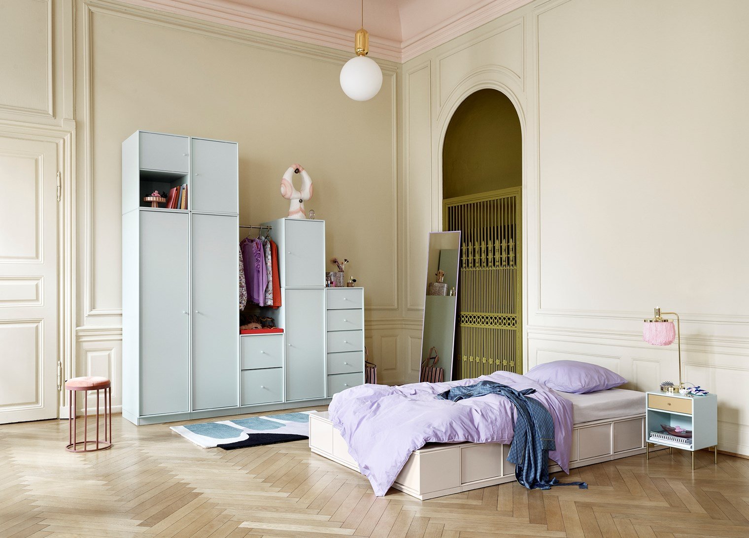 [product_category]-Montana Dream Nightstand With Castors, Fjord-Montana Furniture-5714322379885-000DREAM-02-05-MON-6