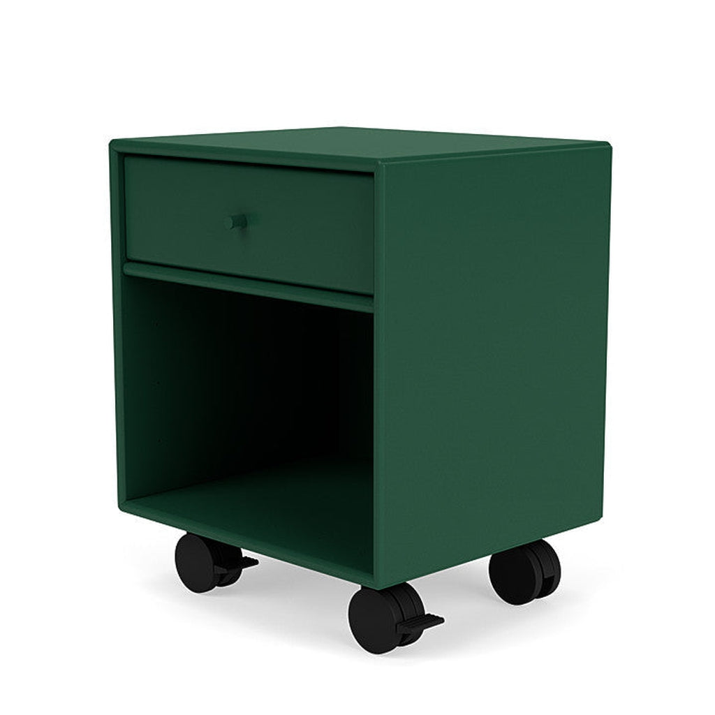 [product_category]-Montana Dream Nightstand With Castors, Pine Green-Montana Furniture-5714322380089-000DREAM-136-05-MON-1