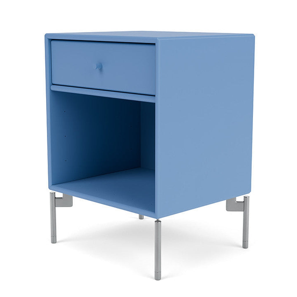 [product_category]-Montana Dream Nightstand With Legs, Azure Blue/Matt Chrome-Montana Furniture-5714322381178-000DREAM-154-01-MON-1
