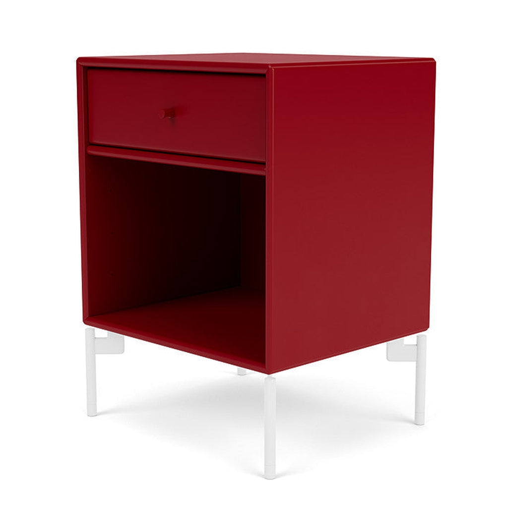 [product_category]-Montana Dream Nightstand With Legs, Beetroot/Snow White-Montana Furniture-5714322381963-000DREAM-165-02-MON-1