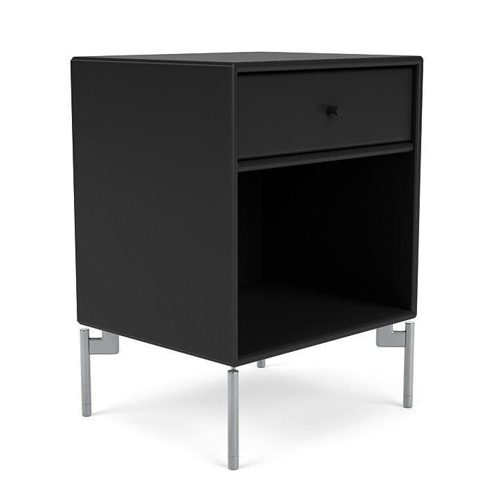[product_category]-Montana Dream Nightstand With Legs, Black/Matt Chrome-Montana Furniture-5714322010856-000DREAM-05-01-MON-3